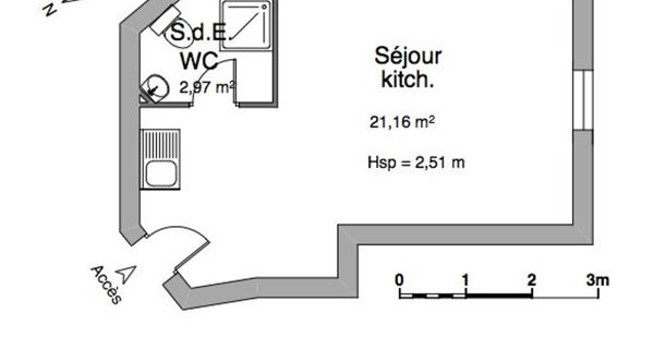 Location Studio 24.13 m² - Clermont-ferrand 63000