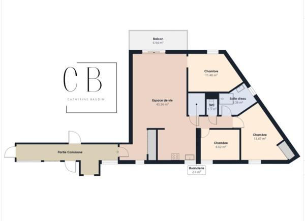 Appartement rénové 4 pièces La Rochelle