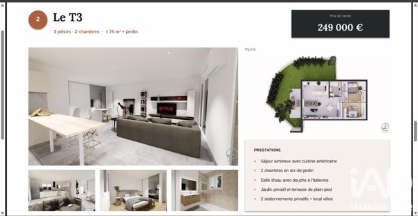 Appartement à vendre 3 pièces 75 m² Cabestany