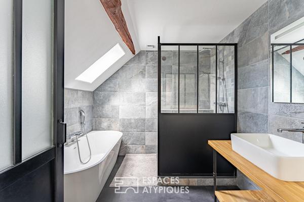 Très belle rénovation d’une maison ancienne dans le coeur historique de Carrières sur Seine