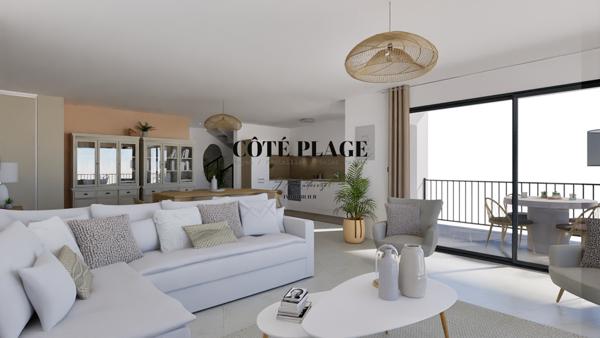 Les Mathes (17570) La Palmyre Appartement NEUF T5 avec 2 BalconsTerrase en Duplex Garage et cave au prix de 786 600€ HAI