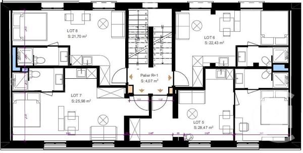 Appartement F1 à vendre  1 pièce - 25,98 m2 ST NAZAIRE - 44