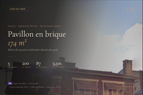 Pavillon en brique 174 m² rénové — jardin 200 m²