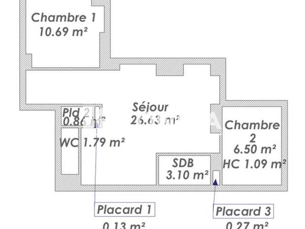Location Appartement 2 pièces 49.97 m² - 21 RUE DE LA PREFECTURE Besancon 25000