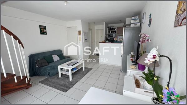 Appartement duplex 2 pièces avec terrasse, balcon, piscine et parking