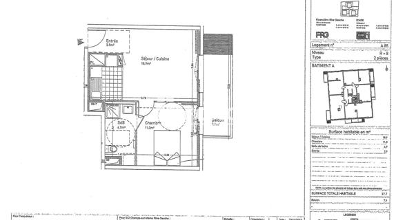 Location Appartement 2 pièces 37.7 m² - Champs-sur-marne 77420