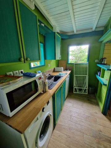 Pure villa Créole plage à pied + 2 bungalow F1 et F3 avec garage et piscine sur 1965 m² de terrain arboré