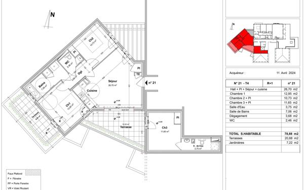 Appartement à vendre    2 pièces • 44,07 m2 Irigny