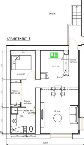 Location Appartement50 m² - 2 Pièces - CHOLET (49300)