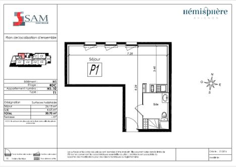 Appartement AVIGNON 30.7 m²
