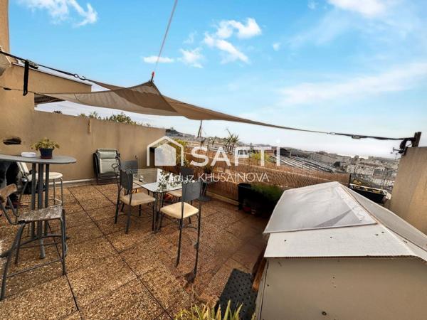 T2 DERNIER ETAGE AVEC 2 TERRASSES (EXTERIEUR EXCEPTIONNEL) VUE MER & NOTRE DAME DE LA GARDE