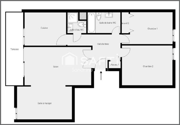 Bel appartement lumineux, idéalement situé