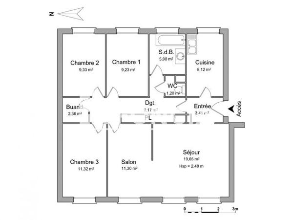 Location Appartement 5 pièces 90.21 m² - RESIDENCE ESPLANADE Dijon 21000