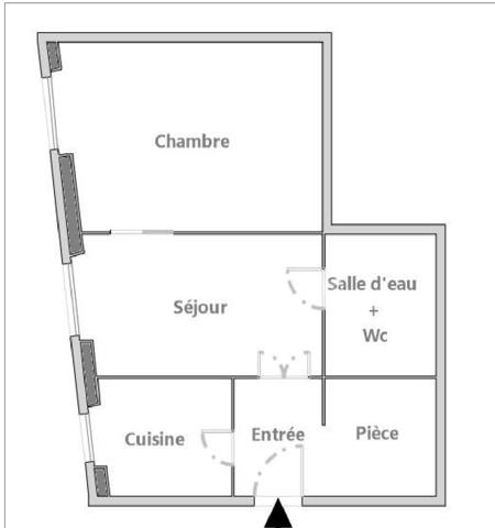 PARIS 20ème – Belleville : 2 pièces de 22 m² à rénover – Fort potentiel !