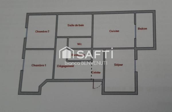 Appartement F3 proche gare