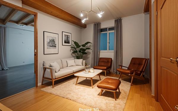 Appartement à vendre    2 pièces • 61,38 m2 Lyon 1