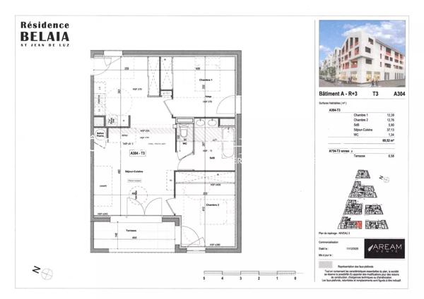 À vendre Saint-Jean-de-Luz - Appartement neuf T3 avec terrasse - Lot A304