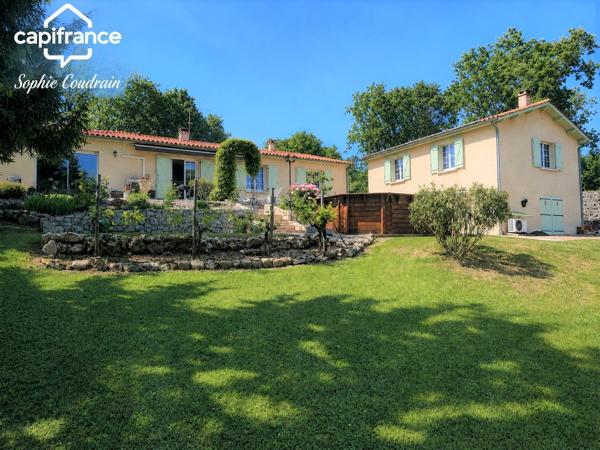 Belle Maison de plain pied avec 3 chambres et jardin arboré - à vendre - 6 pièces - ALLEZ ET CAZENEUVE (47)