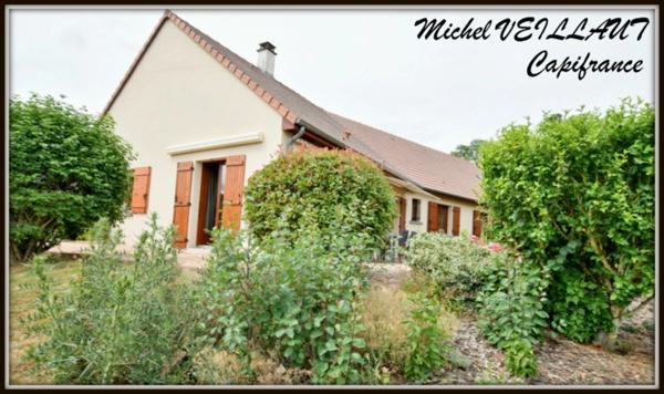 Maison à vendre plain-pied 5 pièces TOULON SUR ALLIER (03), 4 chambres, garage, terrain 1315 m² arboré