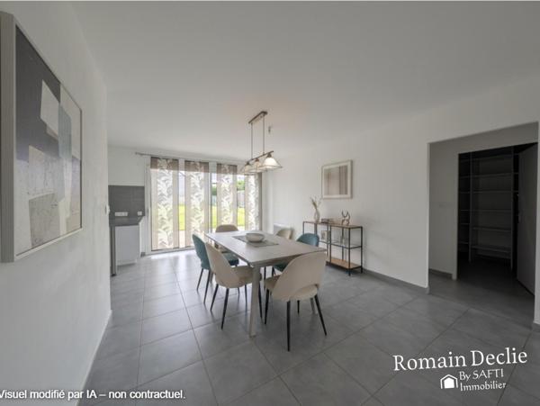 Maison de plain-pied de 90m², 3 chambres & grand garage