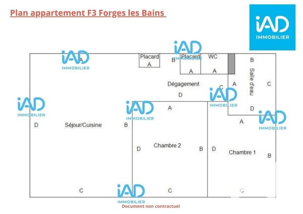 Appartement à vendre 3 pièces 61 m² Forges-les-Bains