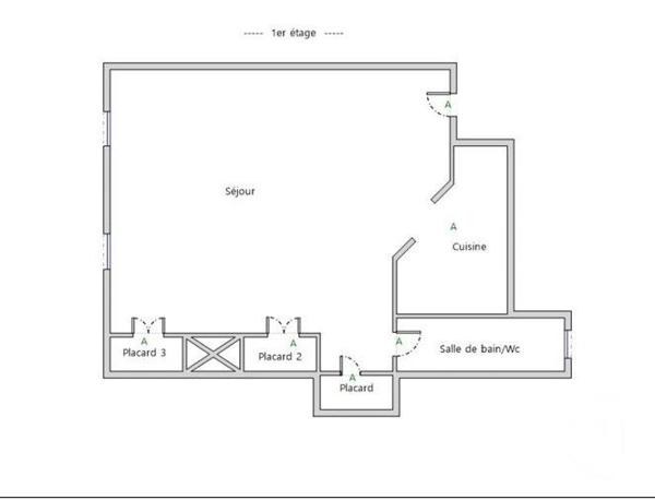 Appartement F1 à vendre  1 pièce - 38,35 m 2   LYON  - 69006