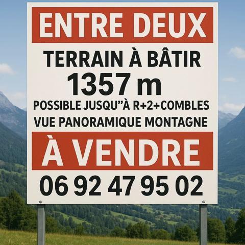 Terrain 1357 m2 vue PANORAMIQUE