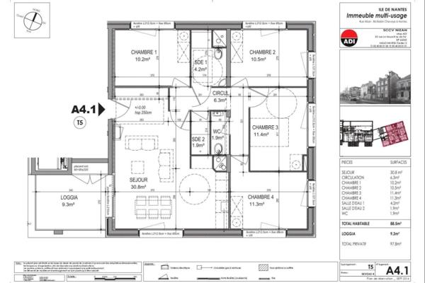 Louer colocation 5 pièces de 88 m²