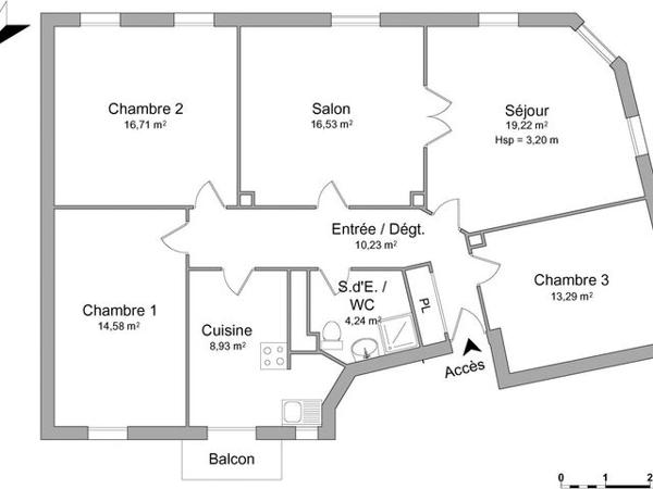 Location Appartement 5 pièces 103.7 m² - 18 RUE ANTOINE LOUIS Metz 57000