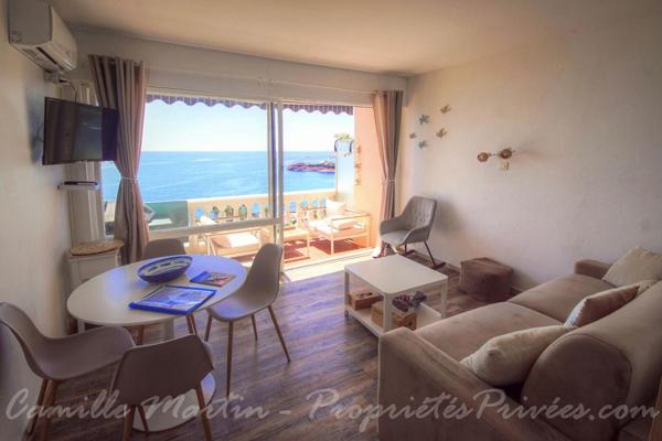 Studio 26 m² avec terrasse et vue mer panoramique à Anthéor