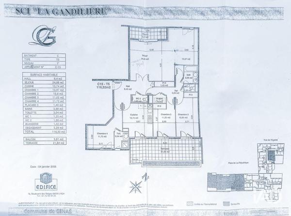 Appartement à vendre 5 pièces 116 m² Genas