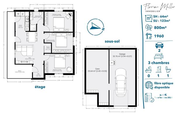 Maison à vendre 4 pièces 64 m² Exincourt