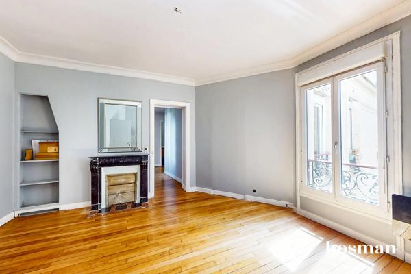 Appartement 3 pièces 57 m² - Lumineux avec cheminée - Rue des Moines, Paris 17ème