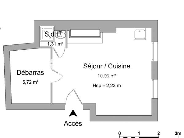 Location Studio 26.96 m² - 8 RUE DES ARTS Toulouse 31000