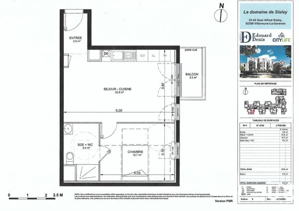 Appartement à vendre 2 pièces 43 m² Villeneuve-la-Garenne