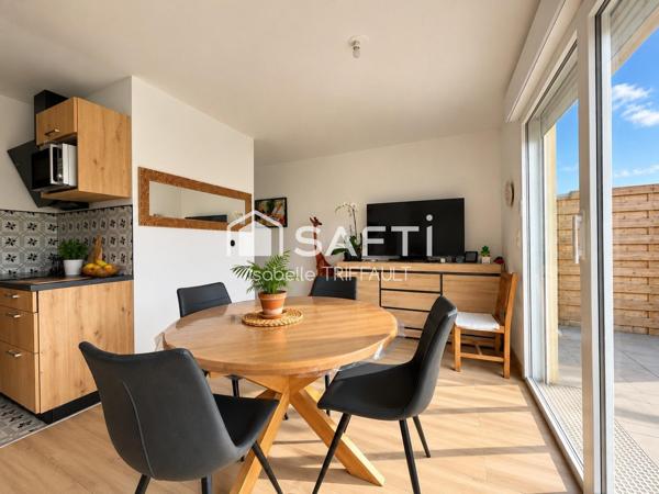 CAUDAN – APPARTEMENT T2 RÉCENT AVEC JARDIN PRIVATIF