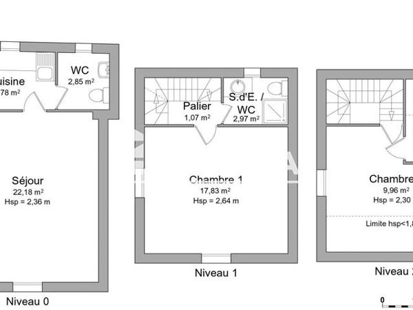 Location Maison 3 pièces 65.43 m² - 76 AVENUE PIERRE CURIE Saint Cyr L'ecole 78210