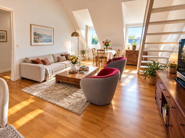 CARNAC BOURG APPARTEMENT 3 CHAMBRES EN DUPLEX AVEC GARAGE