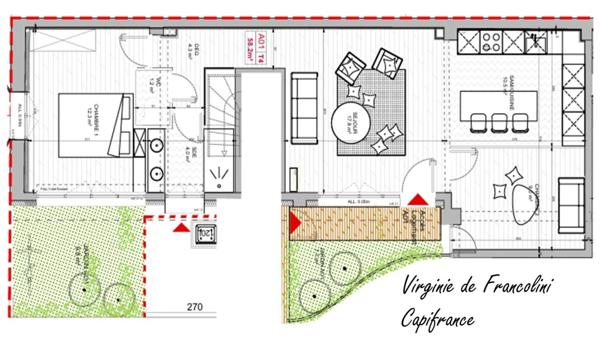 75019- Quartier Mouzaïa- métros L7bis et L11- A vendre appartement 4 p-58,20 m2 -2 chambres-Jardin -Excellent état