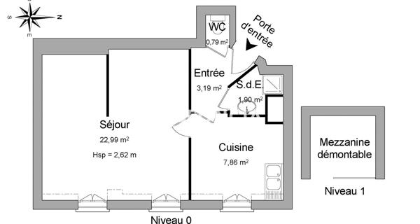 Location Studio 36.73 m² - L'arbresle 69210