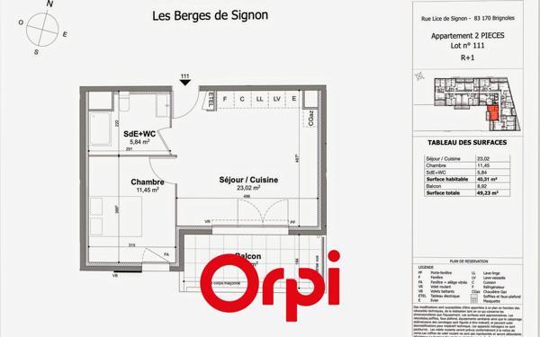 Appartement à vendre    2 pièces • 40,41 m2 Brignoles