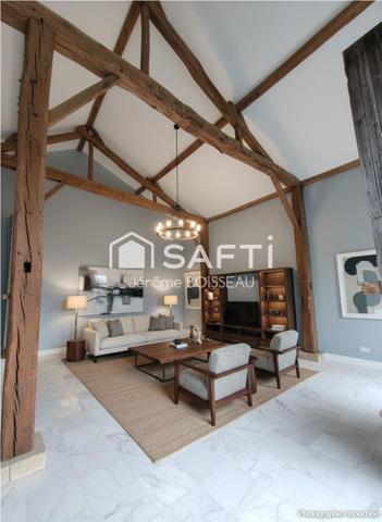 sur un terrain de 3000 m2 maison et grange