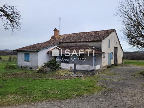 sur un terrain de 3000 m2 maison et grange