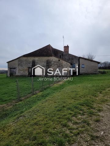 sur un terrain de 3000 m2 maison et grange