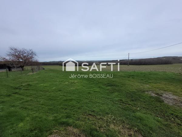sur un terrain de 3000 m2 maison et grange