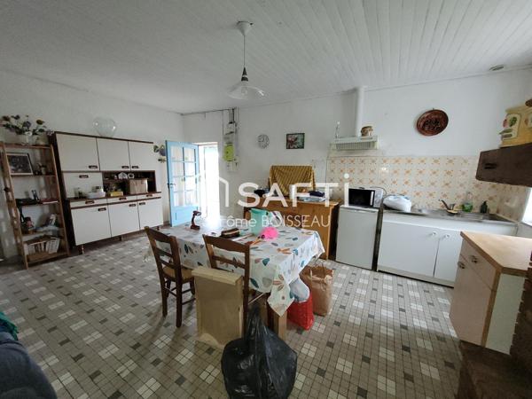 sur un terrain de 3000 m2 maison et grange