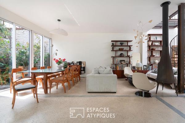Loft avec piscine intérieure et appartements à usage mixte