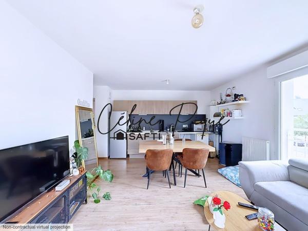 Appartement 3 pièces avec balcon et parking