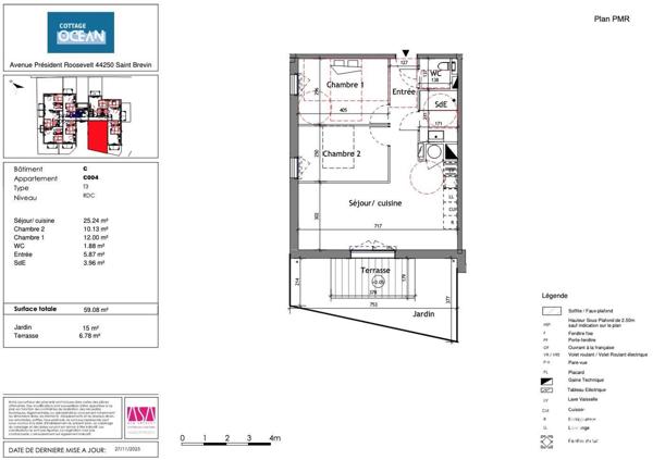 Appartement à vendre 3 pièces 59 m² Saint-Brevin-les-Pins