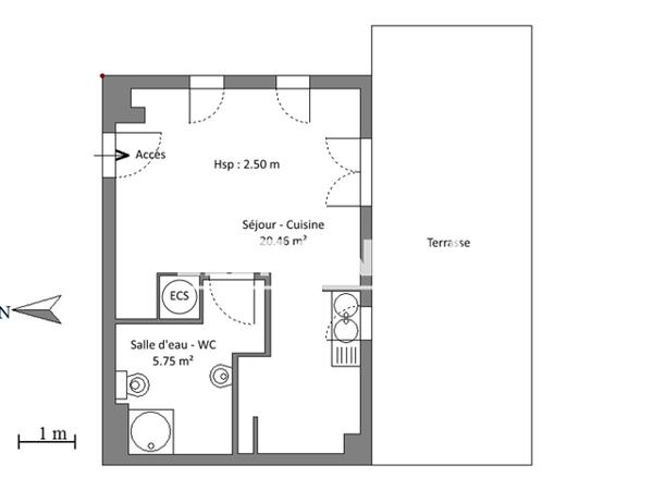 Location Studio 26.21 m² - 6 RUE DE LA GARE Herllisheim 67850
